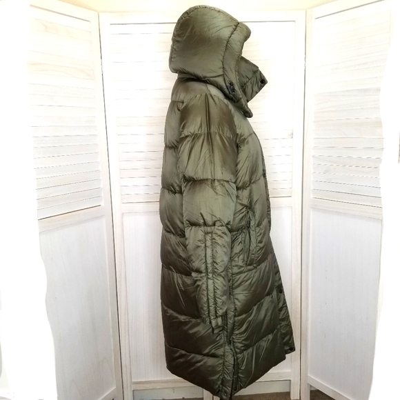 Halogen Woman’s Long Green Parka. NWOT Size SM - Picture 3 of 13